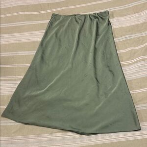 J. Crew A-Line Skirt in Forest Green